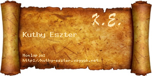 Kuthy Eszter névjegykártya