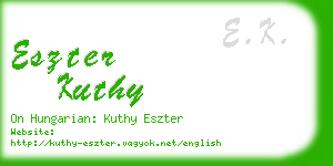 eszter kuthy business card